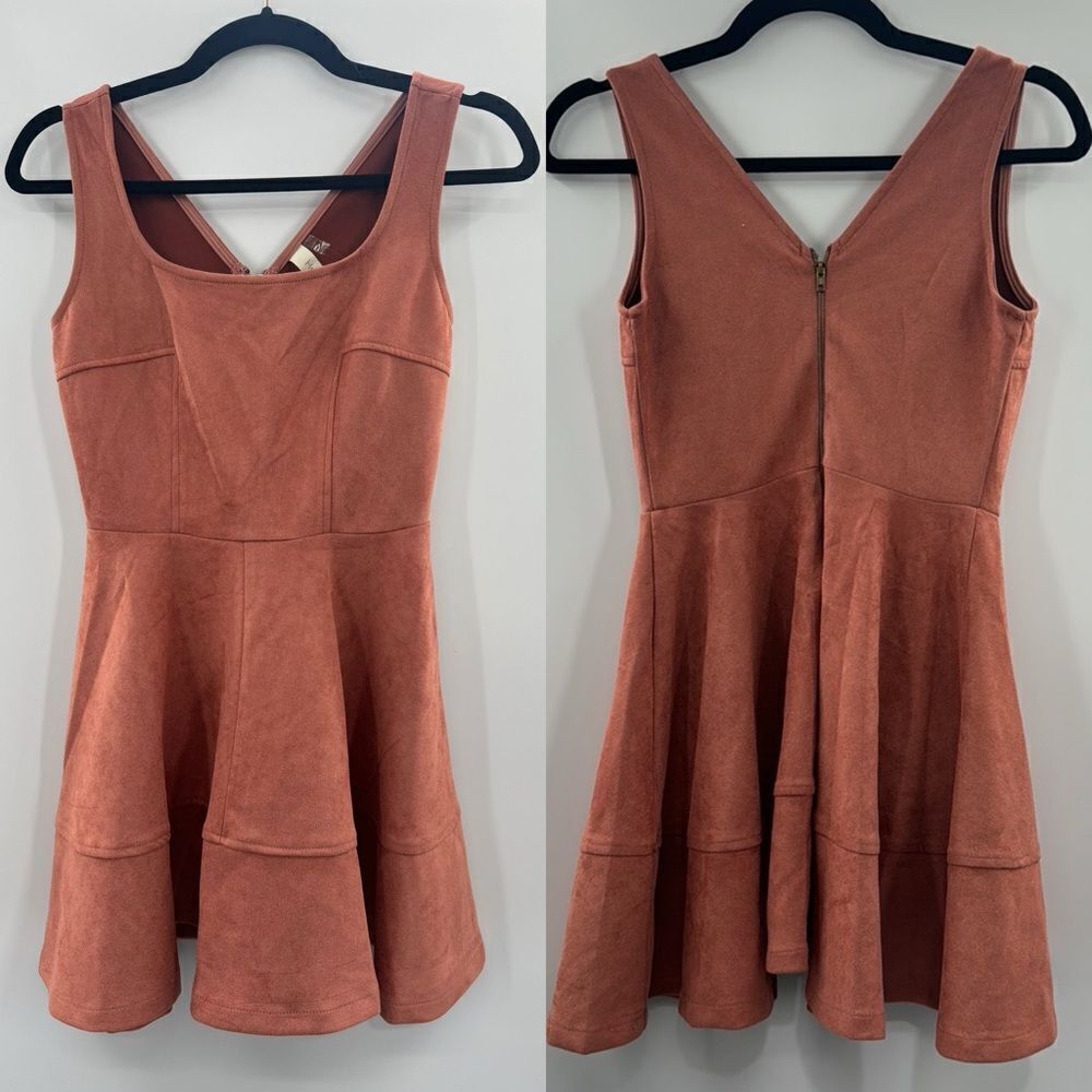3For$20 Hello Miss Dusty Pink Suede Mini Dress NWOT Size Small